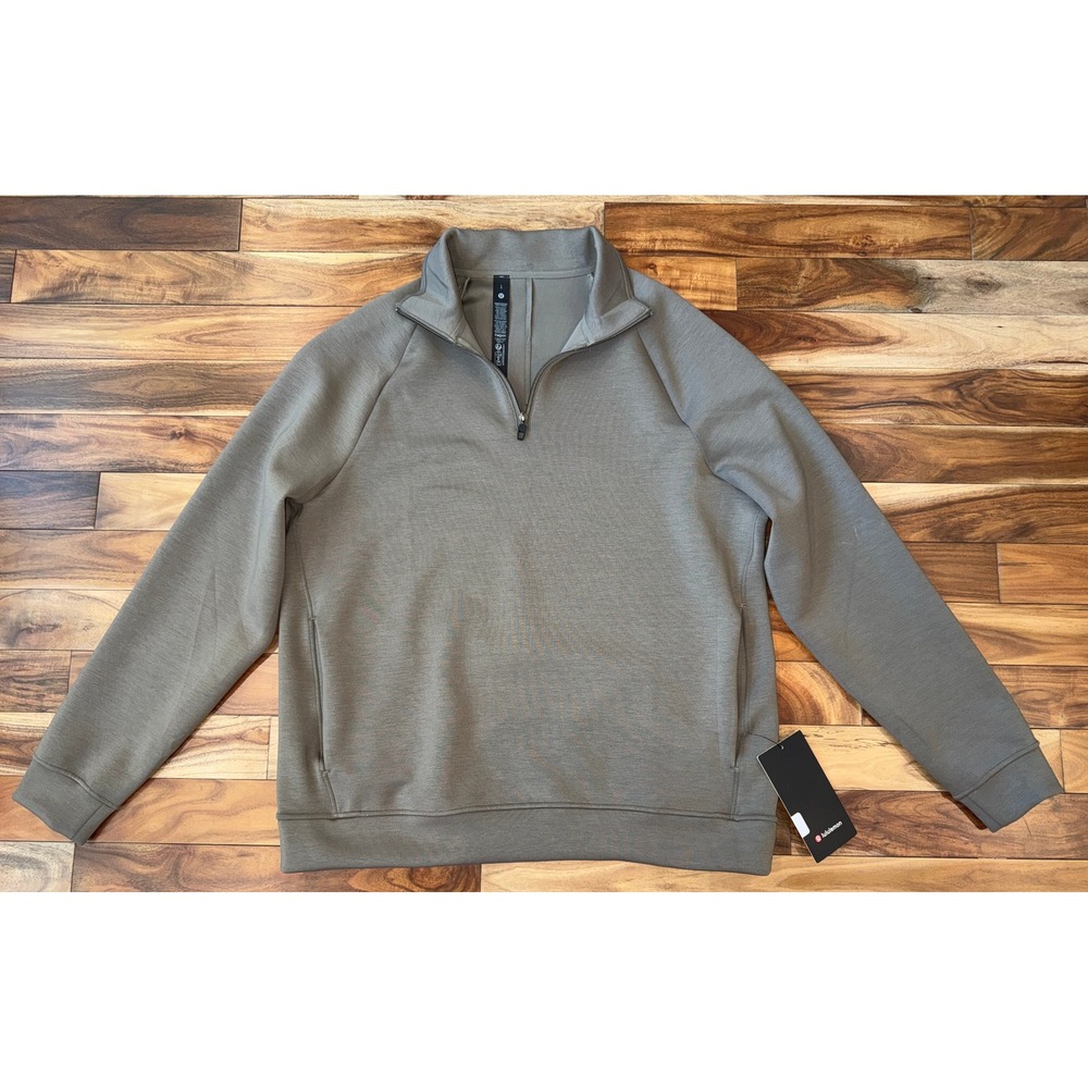 Lululemon Smooth Spacer Quarter Zip Nomad Brown Pullover Mens Large NWT